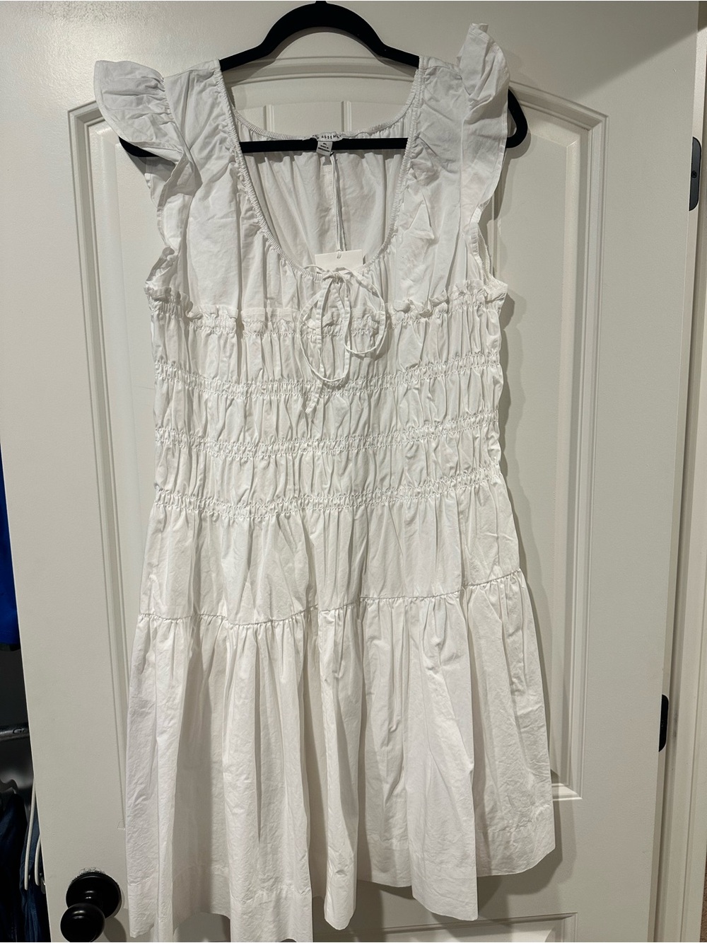 White Ruffled Tiered Sundress